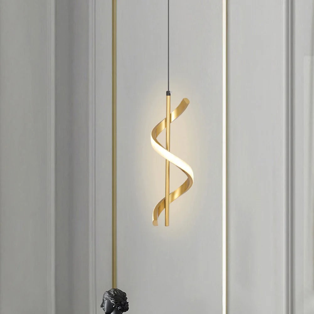 SPIRAL HANGING DROP PENDENT