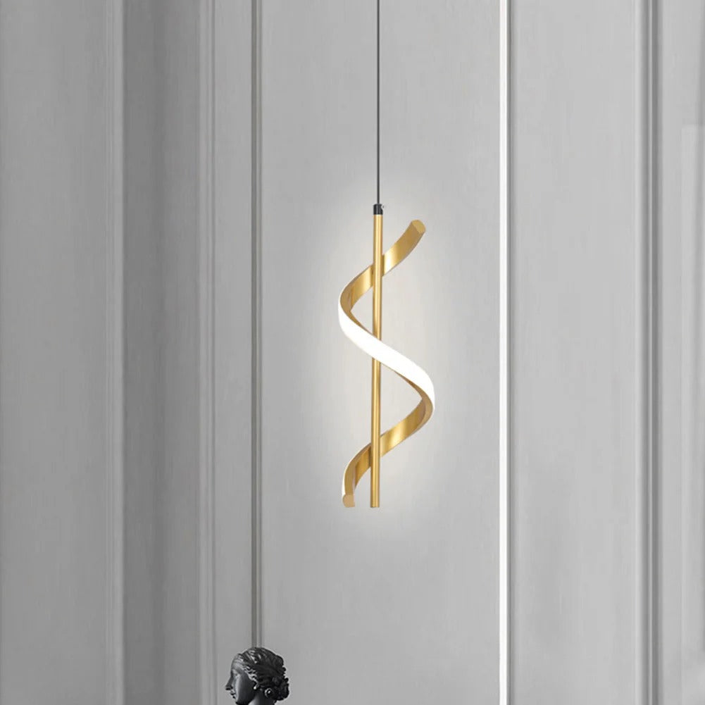 SPIRAL HANGING DROP PENDENT