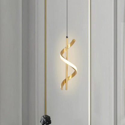 SPIRAL HANGING DROP PENDENT