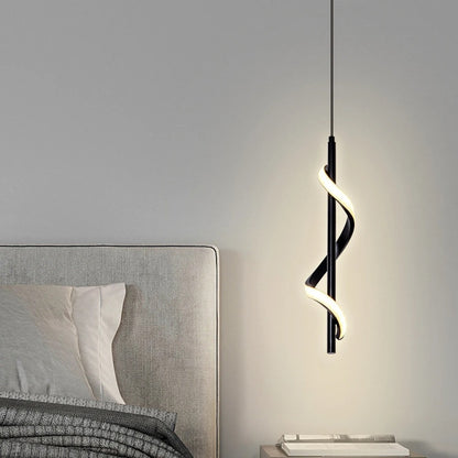 SPIRAL HANGING DROP PENDENT