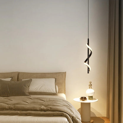 SPIRAL HANGING DROP PENDENT